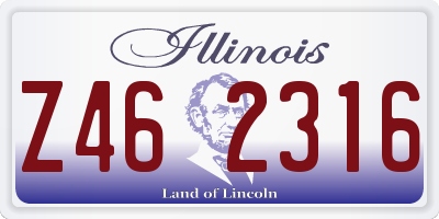 IL license plate Z462316