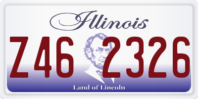 IL license plate Z462326
