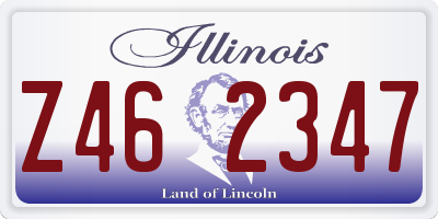IL license plate Z462347