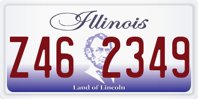 IL license plate Z462349