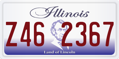 IL license plate Z462367