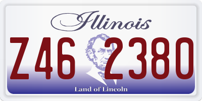 IL license plate Z462380
