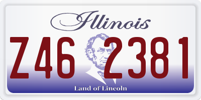 IL license plate Z462381