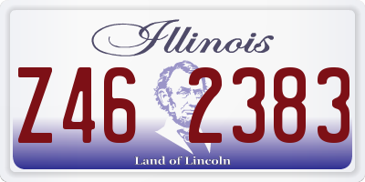 IL license plate Z462383
