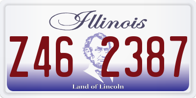 IL license plate Z462387