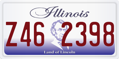 IL license plate Z462398
