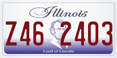 IL license plate Z462403