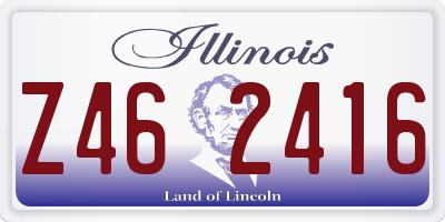 IL license plate Z462416