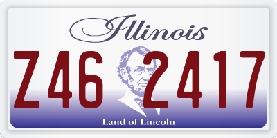 IL license plate Z462417