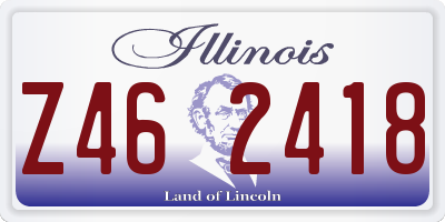 IL license plate Z462418