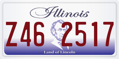 IL license plate Z462517