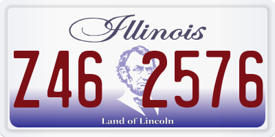 IL license plate Z462576
