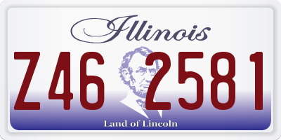 IL license plate Z462581