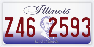 IL license plate Z462593