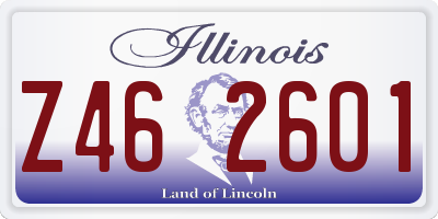 IL license plate Z462601