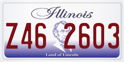 IL license plate Z462603