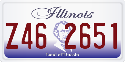 IL license plate Z462651