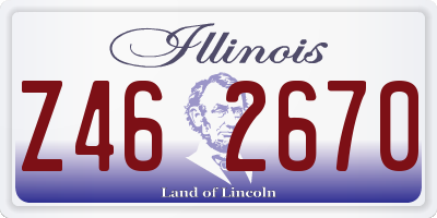 IL license plate Z462670