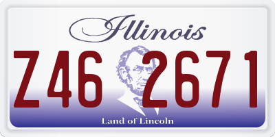 IL license plate Z462671