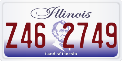 IL license plate Z462749