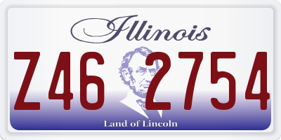 IL license plate Z462754