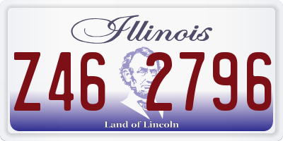 IL license plate Z462796
