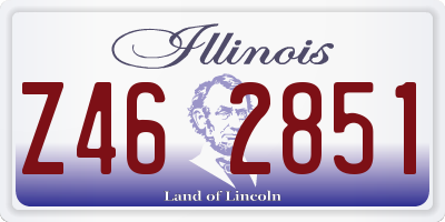 IL license plate Z462851