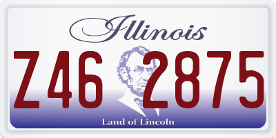 IL license plate Z462875
