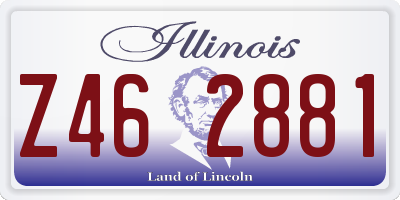 IL license plate Z462881