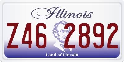 IL license plate Z462892