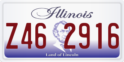 IL license plate Z462916