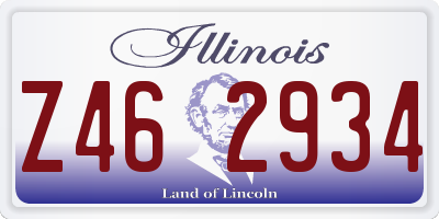 IL license plate Z462934