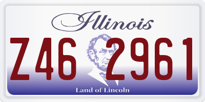 IL license plate Z462961
