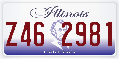 IL license plate Z462981