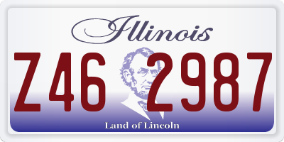 IL license plate Z462987