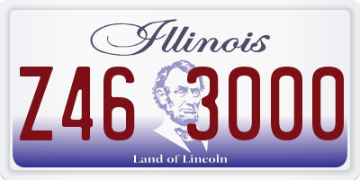 IL license plate Z463000