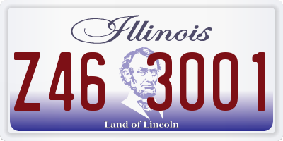IL license plate Z463001