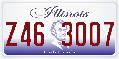IL license plate Z463007