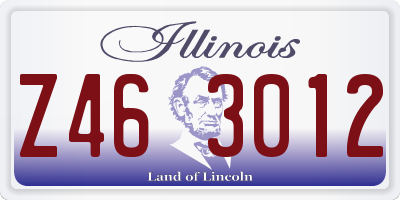 IL license plate Z463012