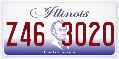IL license plate Z463020