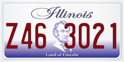 IL license plate Z463021