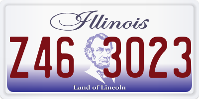 IL license plate Z463023