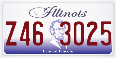 IL license plate Z463025