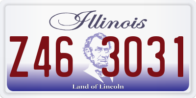 IL license plate Z463031