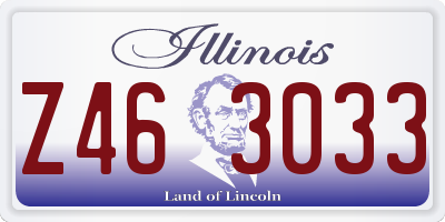 IL license plate Z463033