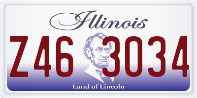 IL license plate Z463034