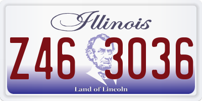 IL license plate Z463036