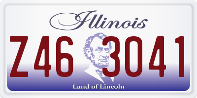 IL license plate Z463041