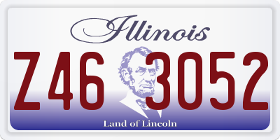 IL license plate Z463052