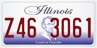 IL license plate Z463061